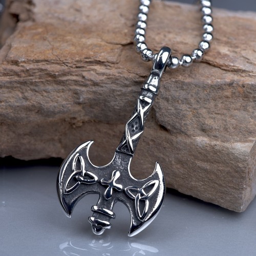 Silver medieval double sided - double,