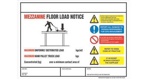 Weight load notices - notices,