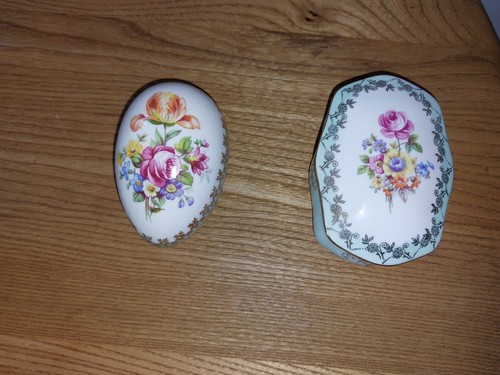 Dresden lidded trinket dishes