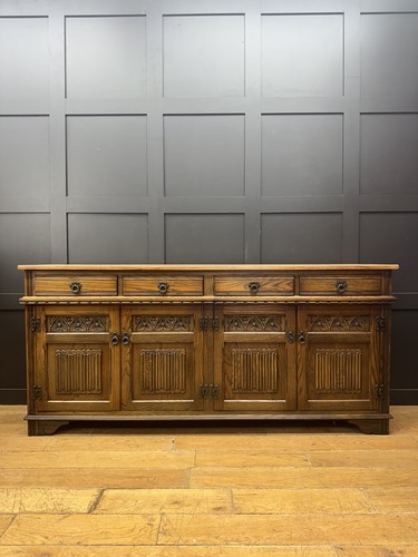 Old charm oak sideboard - oak, large