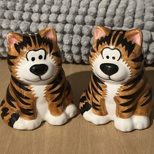 Farmyard Friend Salt And Pepper pots /Shakers /cruet Ginger Cats Tigers