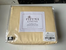 PIZUNA LINENS Light Yellow UK King Size Duvet Cover Set 1 Duvet 2 Pillow Cases