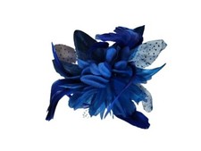 NEW Blue Flower Feather Fabric Fascinator Comb Wedding Formal Party Prom Races