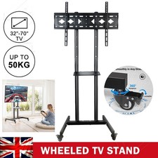 Mobile Floor Standing TV Trolley Cart Mount Bracket TV Stand for 32 - 70 Inch TV