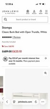 Stompa White Bunk Bed with