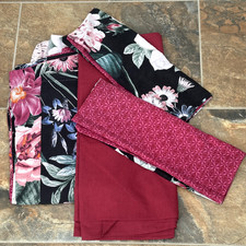 George Home Asda Double Duvet Set black pink multi Floral Reversible 4 piece