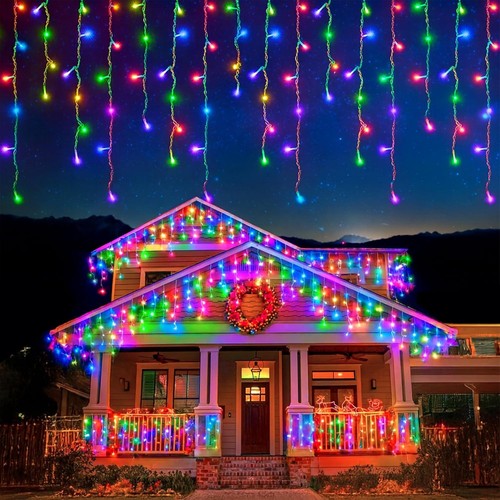 Econour icicle lights outdoor - econour,