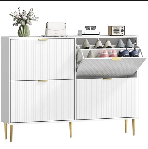 Homcom slim shoe cabinet - slim,
