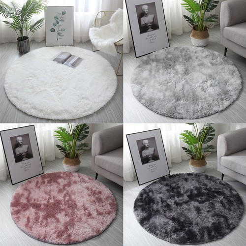 Round shaggy fluffy - fluffy, anti-skid