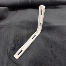 2x White Heavy Duty Shelf Brackets Fluted Angled Slotted Shelving Rack Support