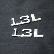 2x 1.3L Chrome Silver Metal