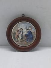 Framed Prattware Pot Lid Old Jack