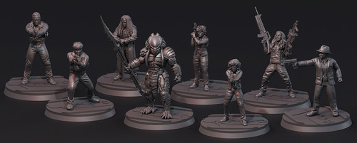 Predator resin miniature - predator, set