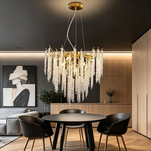 Luxury gold crystal pendant - luxury,