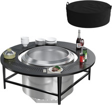 40" Round Fire Pit Table with