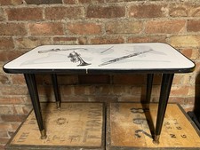 Vintage Retro 1950's 60s Jazz Musical Instrument Coffee Table Atomic Legs