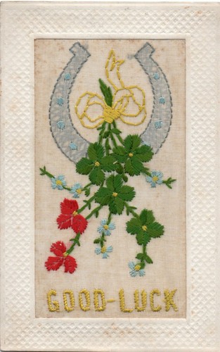 Ww1 patriotic embroidered silk - ww1,