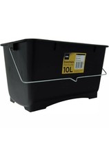 Plastic Paint Scuttle Container 10L with Metal Handle - Black Essentials Tub