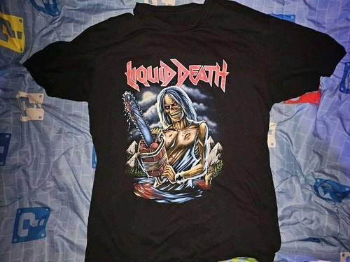 Liquid death band cotton tee - death,