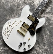 BB King Electric Guitar White Hollow Body Gold Hardware 6 strings Professional