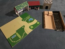 wooden toy farm buildings