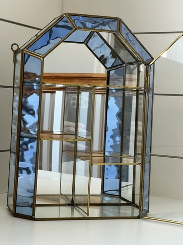 Vtg glass brass - glass,