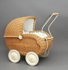 Dolls pram, basket made of