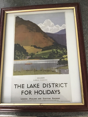 Grasmere lake district framed - district,
