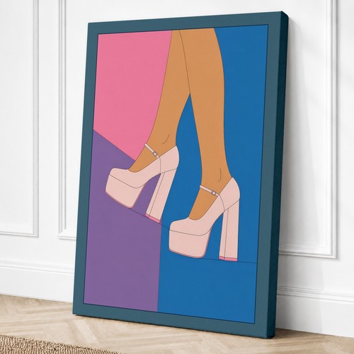 Platform heels modern canvas - modern,