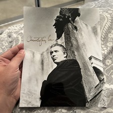CHRISTOPHER LEE Dracula Authentic Signed 10x8 Photo autograph COA Star Wars 