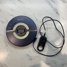 Sony Walkman Portable CD Player D-EJ100 Discman Blue Tested With Remote