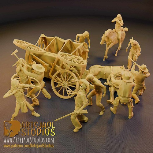 American indian wars - indian, diorama