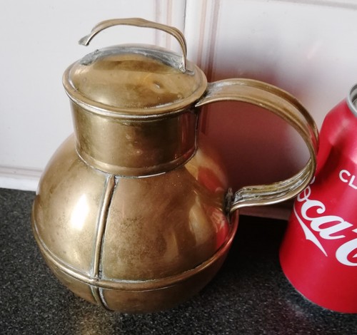 Brass vintage pot with - pot,
