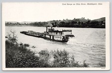 Old Reliable Coal Barge Steamboat Towboat Ohio River Middleport OH Ohio Postcard