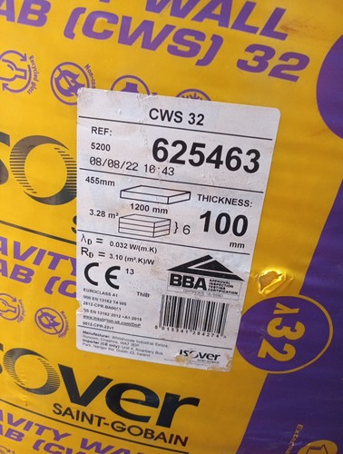 Cavity insulation 100mm - ,