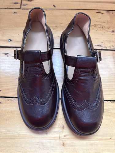 Black brown ladies bar shoe - t,
