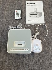 Goodmans GCR1872 White LCD Clock Radio with iPod Dock. Good condition. 