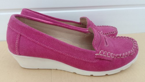 Lotus size fuschia - fuschia, suede