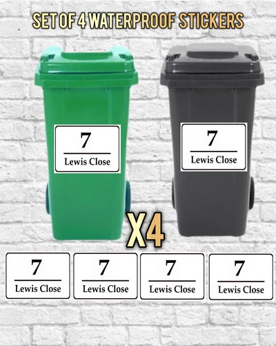 Wheelie bin numbers - 4,