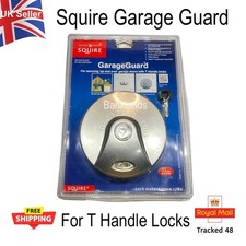 Squire Garage Door Lock GarageGuard Up and Over T Handle Door Security Metal Key