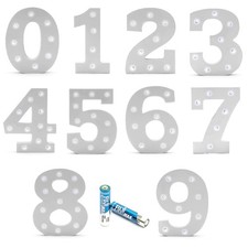 16cm LED Light Up Number 0 To