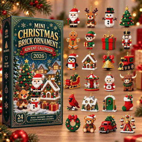 Mini christmas brick ornament - mini,