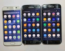 Job lot 3 Samsung Galaxy S7, SM-G930F, 32GB, faulty screens, check description