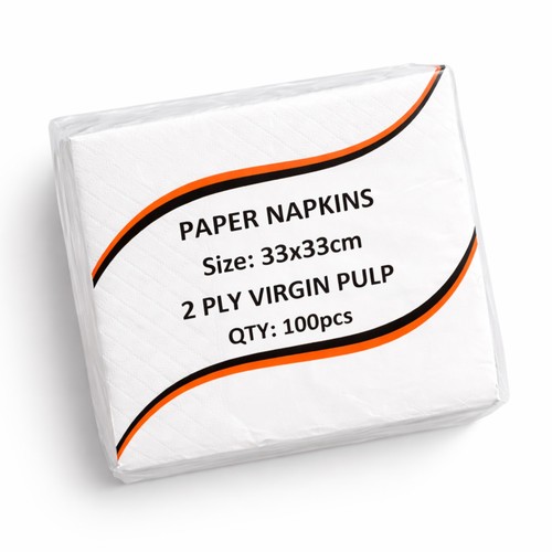 White paper napkins ply - white,