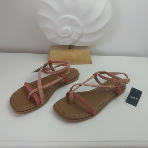 Coral pink cross strappy - cross,