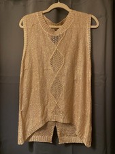 Gold Sequined Top Size Large Brand New