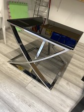 2 Sets Of Black Clear Glass Table. Best To Be Placed Next To A Sofa Or Chairs.