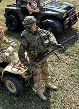 HM Armed Forces UK Soldier Action Figure With Machine Gun