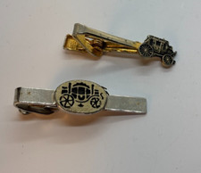 Tie Bars Stagecoach Detail Wells Fargo and Cinderella Vintage