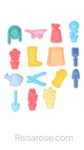 Garden cookie cutter - cookie, stamp